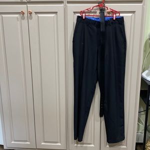 Izod black size 18 dress pants and black belt